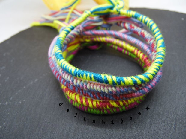 Set bratari handmade unicat -rasucite din ata bumbac (cod1080)