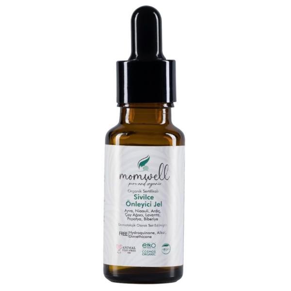 Gel Anti-Acnee hidratant si protector Organic Momwell, fara alcool, parabeni sau parafina 20 ml