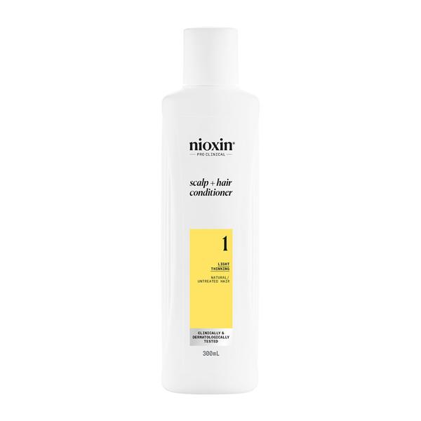 Balsam Profesional Fortifiant Impotriva Ruperii pentru Par Natural cu Aspect Usor Subtiat - Nioxin System 1 Scalp + Hair Conditioner, 300 ml