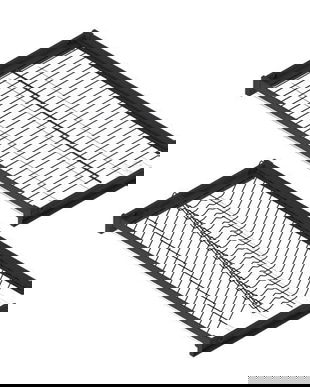 Scurgator pentru vase Variant 3, finisaj negru mat, montabil in dulap de bucatarie cu dimensiune exterioara de 400 mm