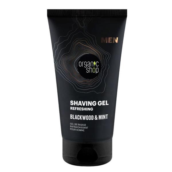 Gel de Ras Revigorant pentru Barbati - Organic Shop Men Shaving Gel Refreshing Blackwood&amp;Mint, 150 ml