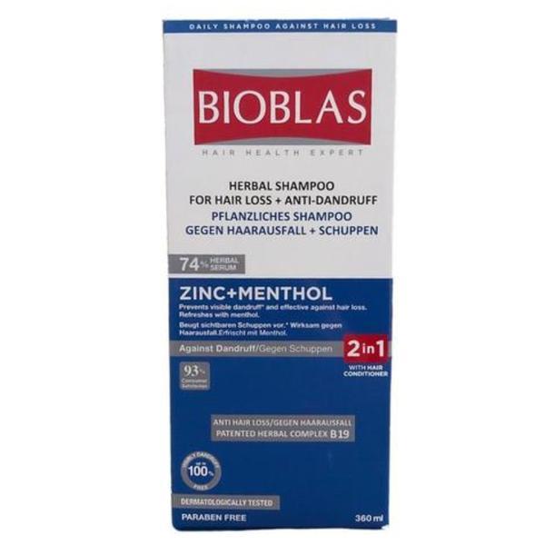 Sampon Bioblas zinc si menthol anticadere si antimatreata, 360 ml