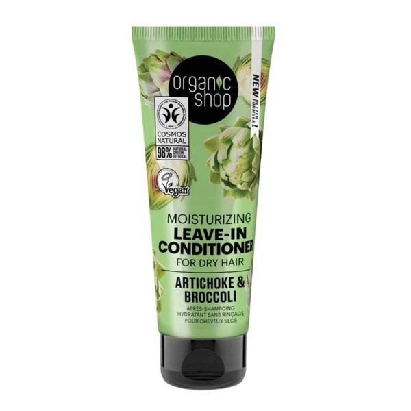 Balsam Leave-In pentru Hidratant pentru Par Uscat - Organic Shop Moisturizing Leave-In Conditione Artichoke &amp; Broccoli, 75 ml