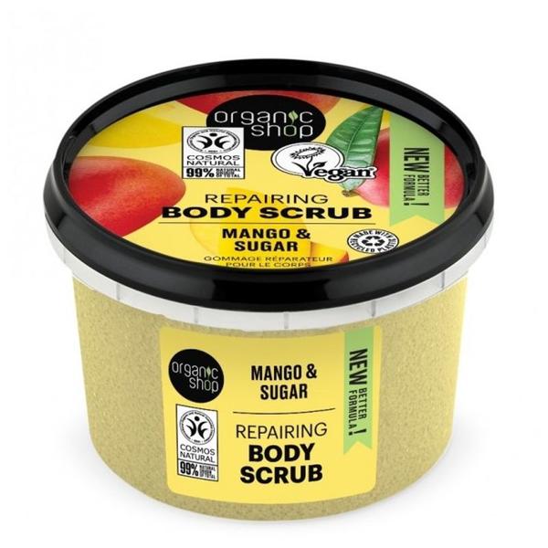 Scrub de Corp Delicios cu Zahar si Mango - Organic Shop Repairing Body Scrub Mango &amp; Sugar, 250 ml