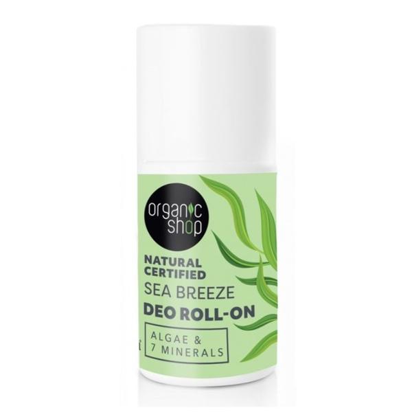 Deodorant Natural Roll-On - Organic Shop Sea Breeze Deo Roll-On, Algae &amp; 7 Minerals, 50 ml