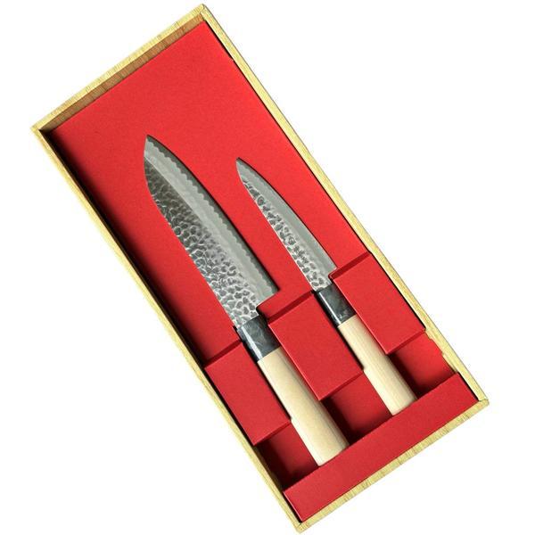 Set Cadou: 2 cutite de bucatarie Japoneze Santoku &amp; Petty