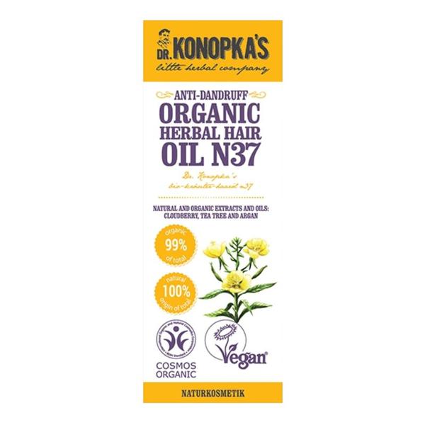 Ulei Organic No. 37 Tratament pentru Matreata - Dr. Konopka&#039;s Anti-Dandruff Organic Herbal Hair Oil N37, 30 ml