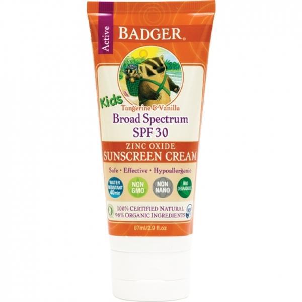 SHORT LIFE - Crema Protectie Solara SPF 30 pentru Copii cu Mandarine si Vanilie Badger, 87 ml