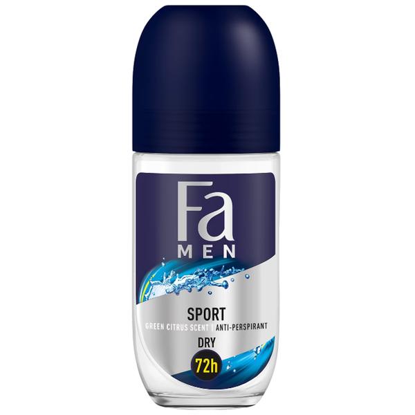 Deodorant Roll-on Antiperspirant pentru Barbati - Fa Men Sport Green Citrus Scent, 72 h, 50 ml