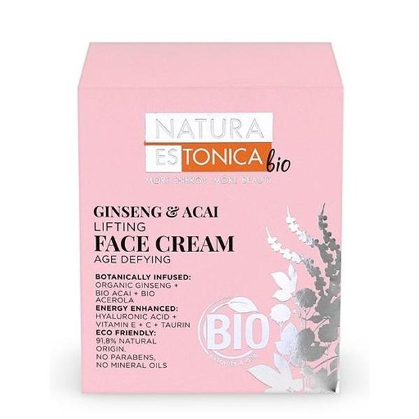 Crema Lifting pentru Ten Matur - Natura Estonica Ginseng &amp; Acai Lifting Face Cream, 50 ml