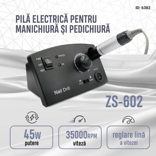 Freza electrica ZS-602 45W 35000 rpm, Black