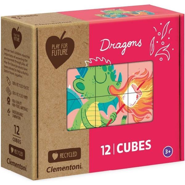 Puzzle 12 cuburi. Dragons