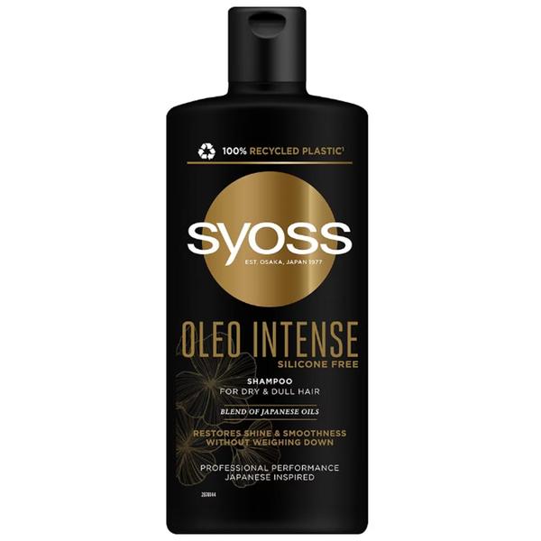 Sampon pentru Parul Uscat si Tern, cu Uleiuri Japoneze - Syoss Oleo Intense for Dry &amp; Dull Hair, 440 ml