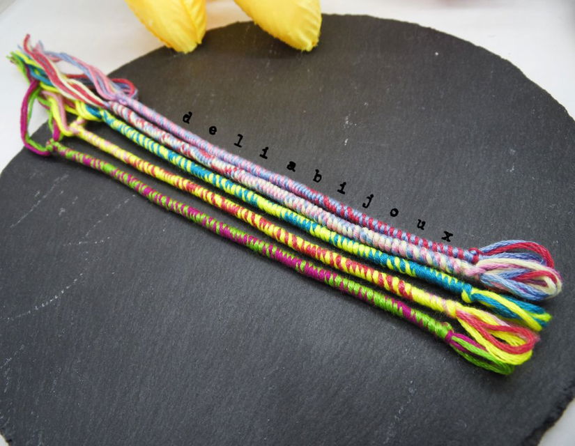 Set bratari handmade unicat -rasucite din ata bumbac (cod1080)