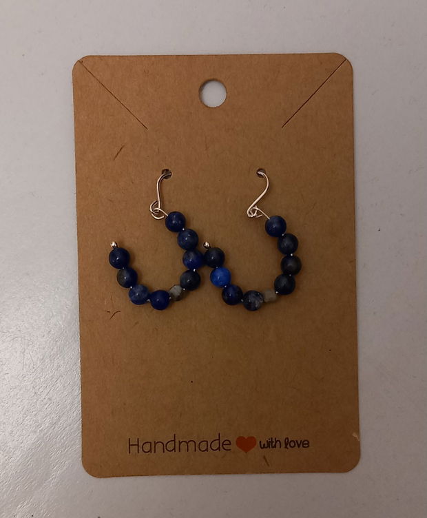 Cercei handmade lapis lazuli si argint