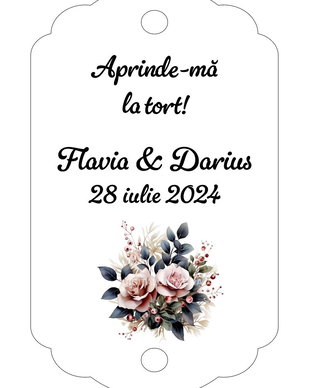 Eticheta artificii tort/ Artificii tort cu eticheta personalizata