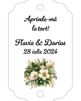 Eticheta artificii tort/ Artificii tort cu eticheta personalizata