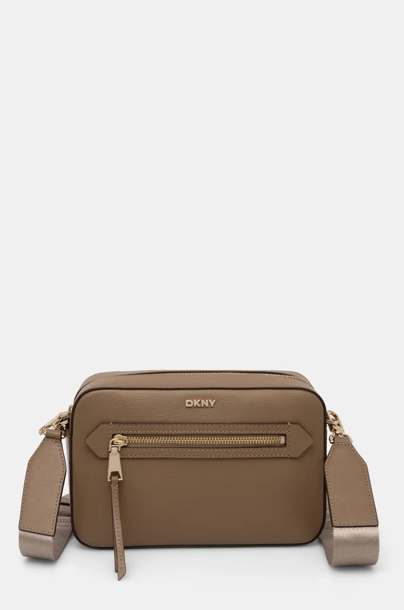 Dkny poseta de piele culoarea maro, R42E3E22