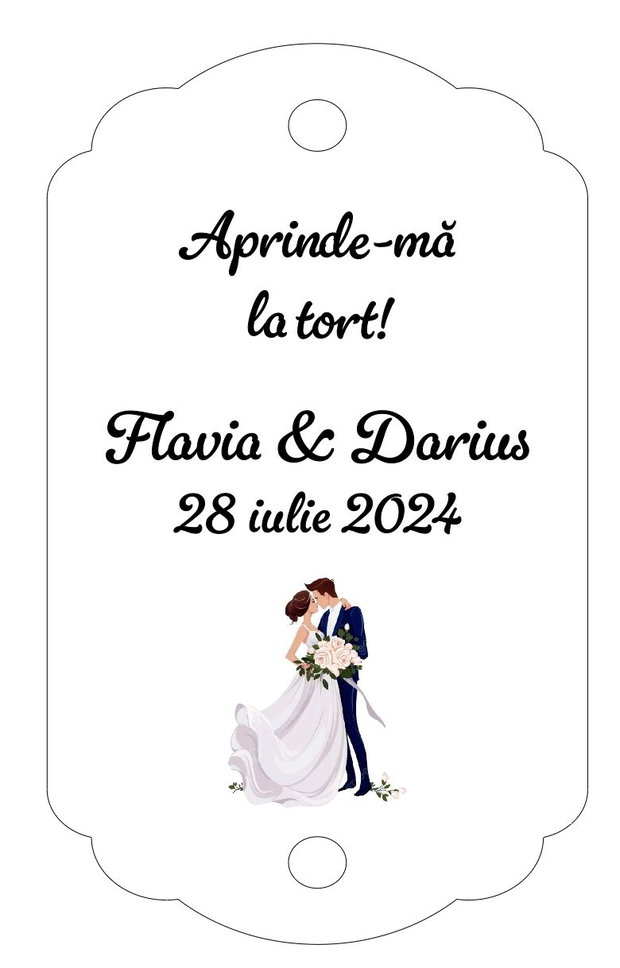 Eticheta artificii tort/ Artificii tort cu eticheta personalizata