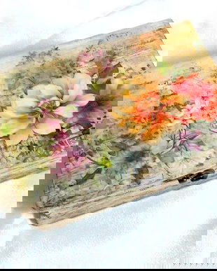 Cutie din lemn tip carte cu flori 46880