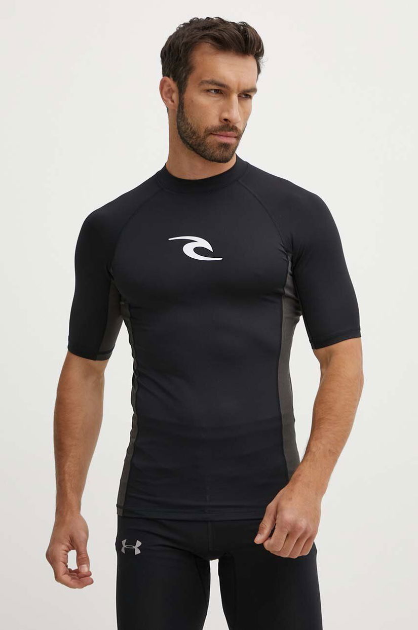 Rip Curl tricou de înot culoarea negru