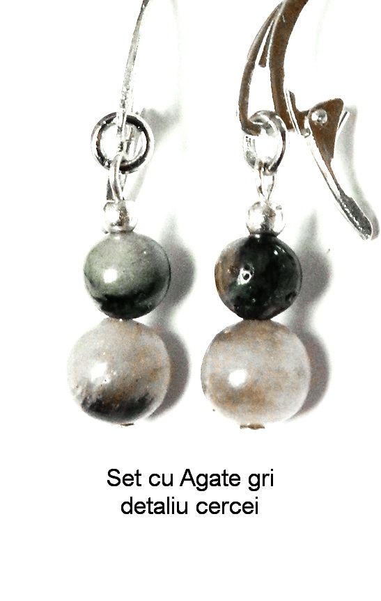 Set cu Agate gri (021)