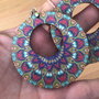 Cercei mari, cercei casual, cercei lemn. Cercei mandala