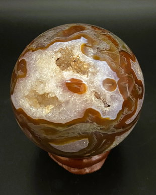 Agata Muschi Rosie - Sfera piatra semipretioasa