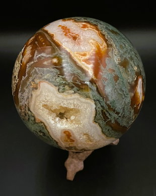 Agata Muschi Rosie - Sfera piatra semipretioasa