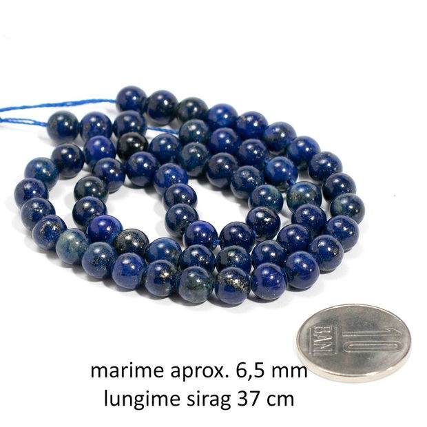 Sirag Lapis Lazuli, tratat, 6,5 mm, LPL-15