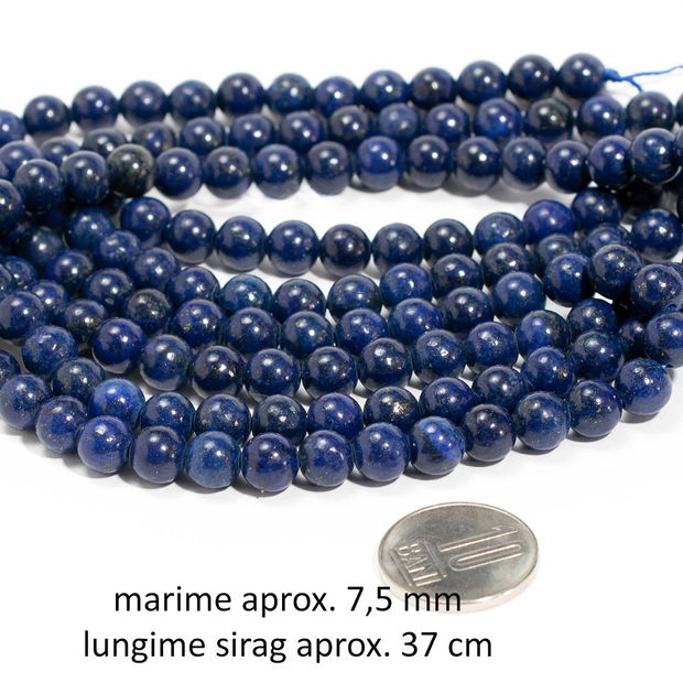 Sirag Lapis Lazuli, tratat, 7,5 mm, LPL-16