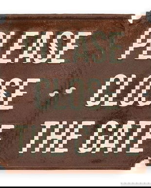 Placheta decorativa "Inchideti poarta"