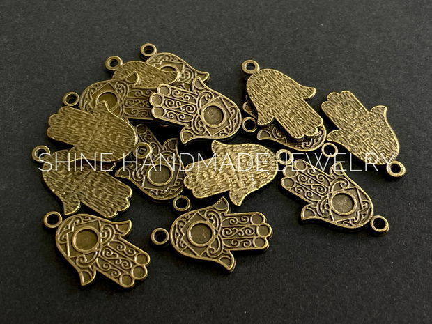 Charm mana hamsa, bronz antichizat