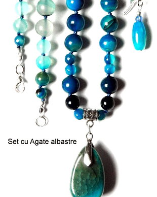 Set cu Agate albastre (034)