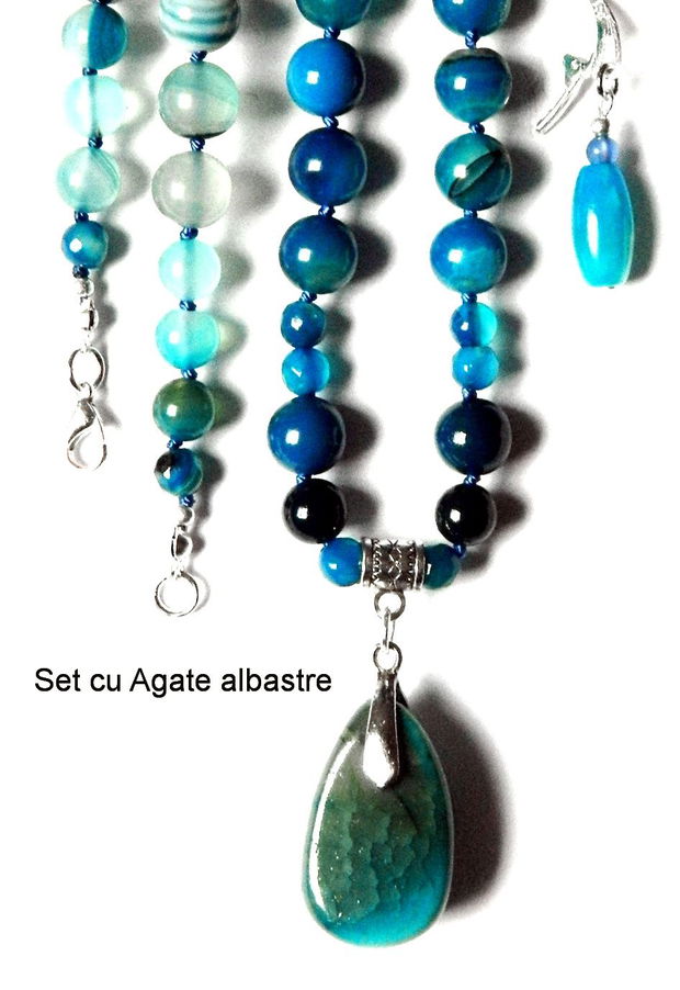 Set cu Agate albastre (034)