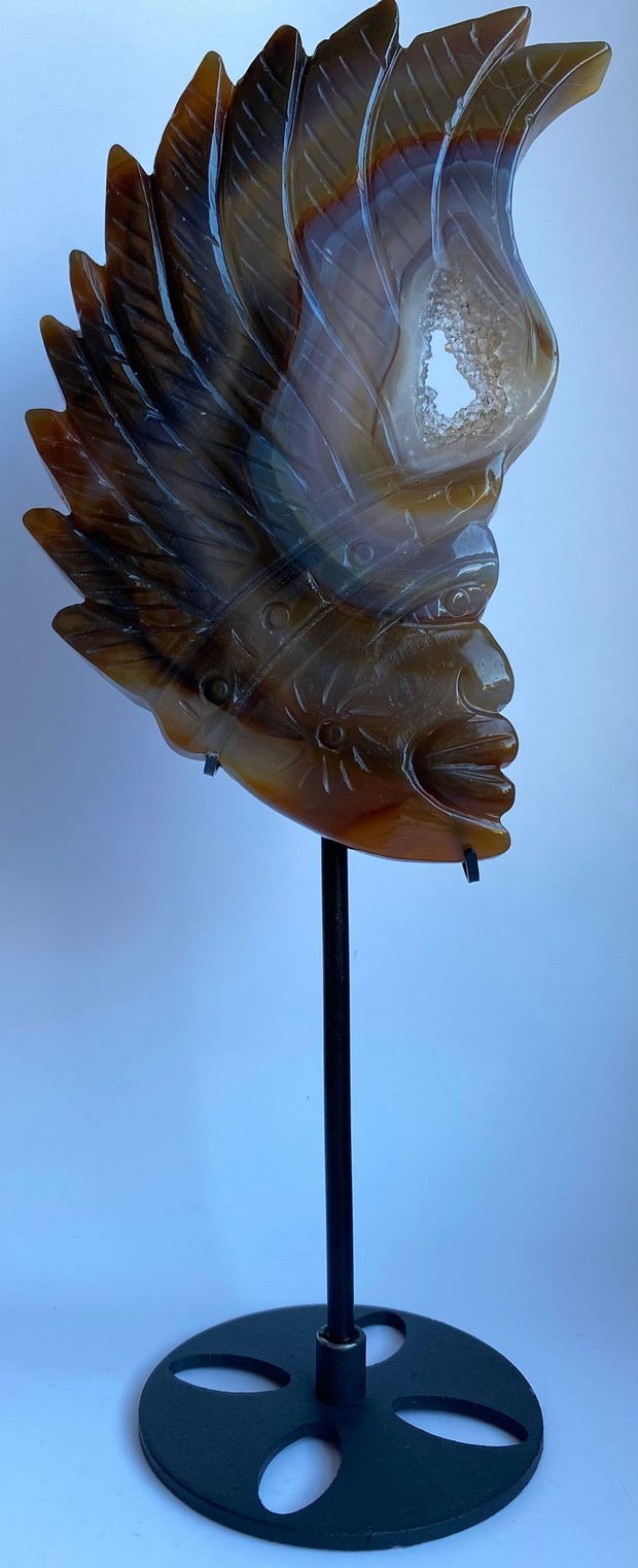 Agata Naturala - sculptura indian piatra semipretioasa