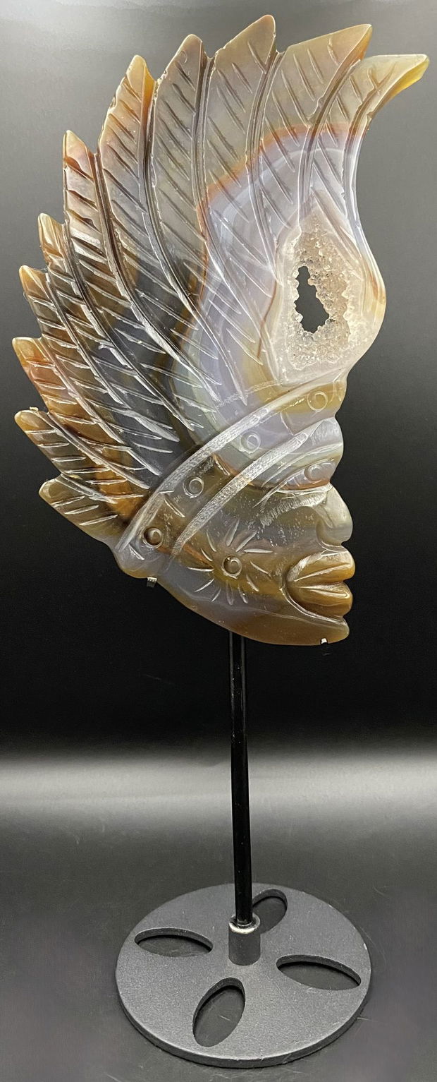 Agata Naturala - sculptura indian piatra semipretioasa