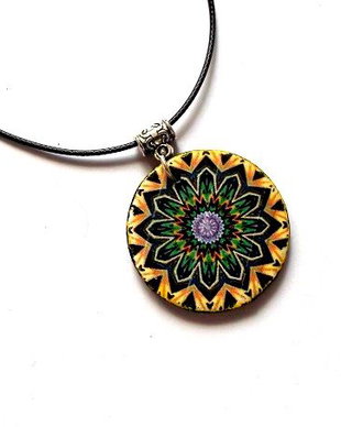 colier lemn mandala 47050