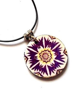 colier lemn mandala 47054