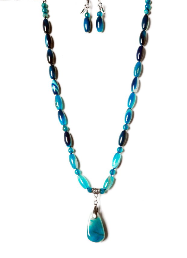 Set cu Agate bleu (038)