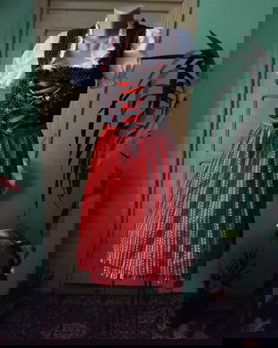 Rochie/sarafan bavarez , bumbac