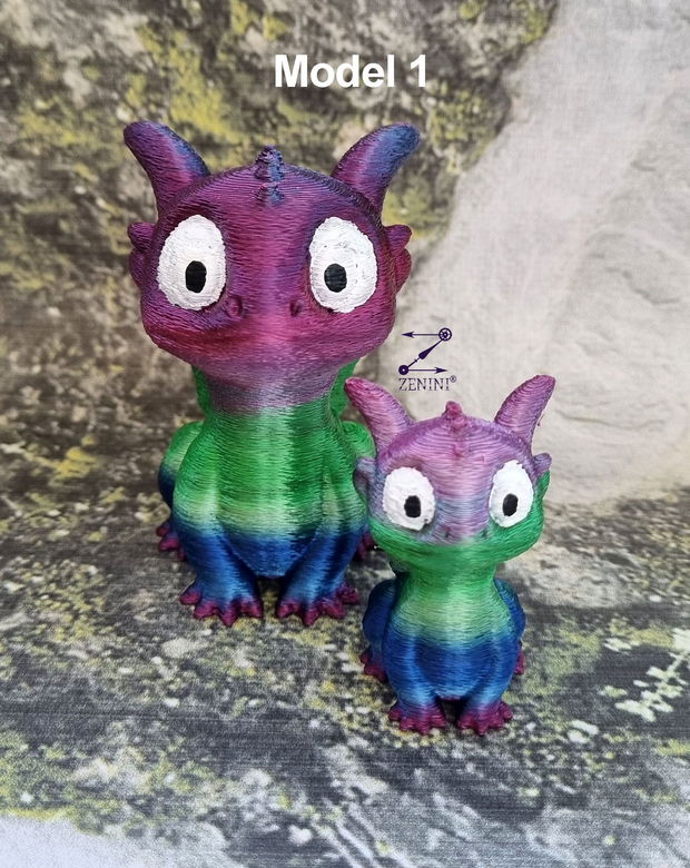 Dragon ochios printat 3D, dragon 3D, dragon printat 3D, dragon colorat, jucarie dragon 3D