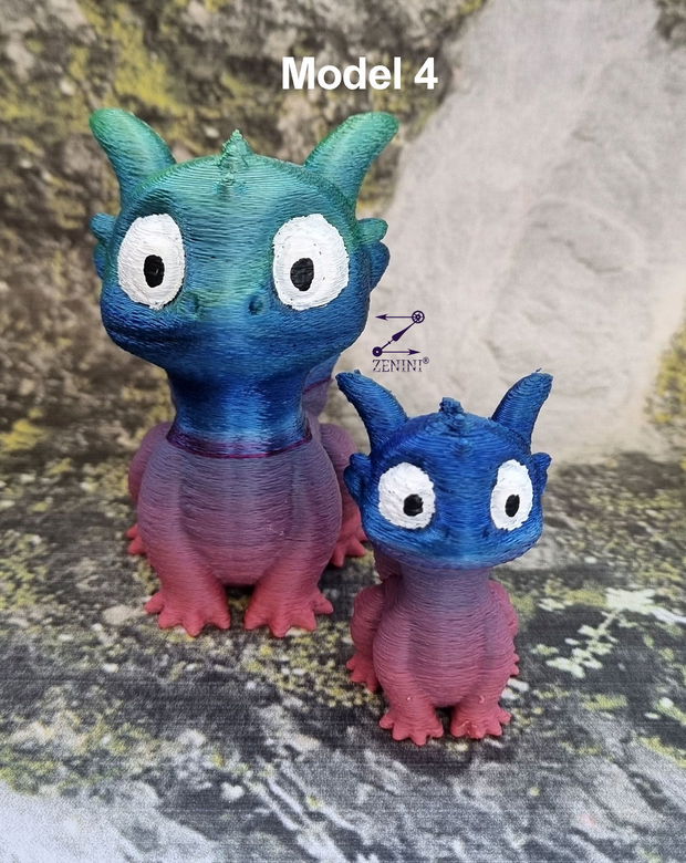 Dragon ochios printat 3D, dragon 3D, dragon printat 3D, dragon colorat, jucarie dragon 3D