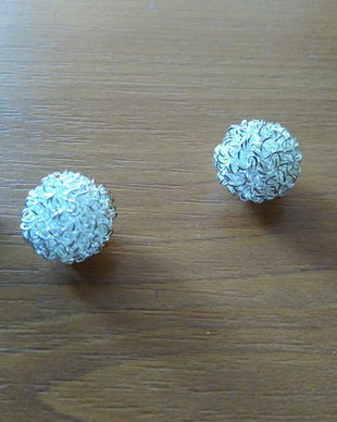 Sfera de metal accesoriu pentru confectionare bijuterii, 1 buc
