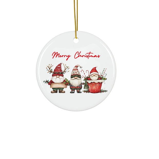 Ornament Acrilic Merry Christmas, cadou pentru Craciun, 8 cm, alb , ideal pentru colegi, prieteni, familie