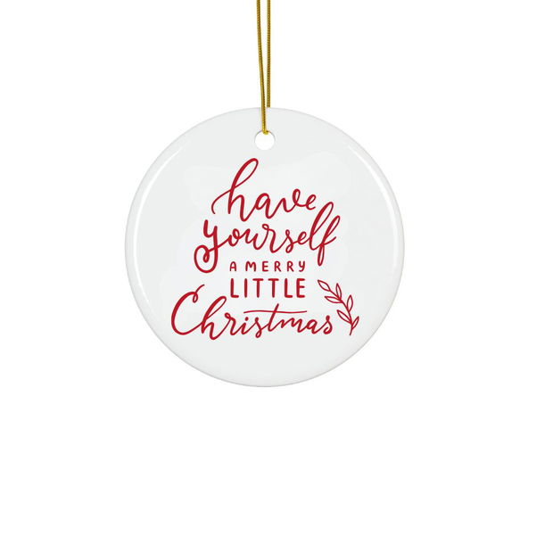 Ornament Acrilic Merry Christmas, cadou Craciun, 8 cm, alb , ideal pentru colegi, prieteni, familie