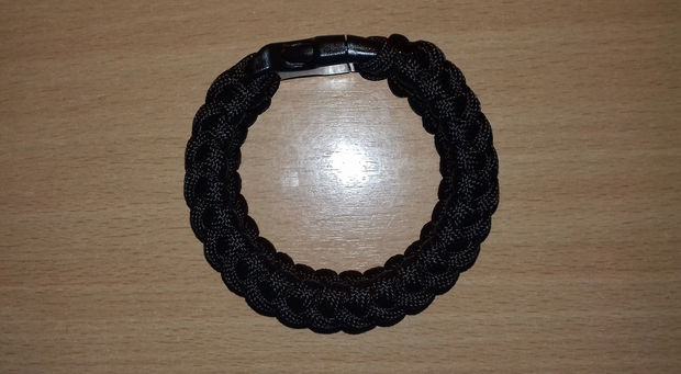 Brățară paracord negru Aquarius cu închizătoare trident