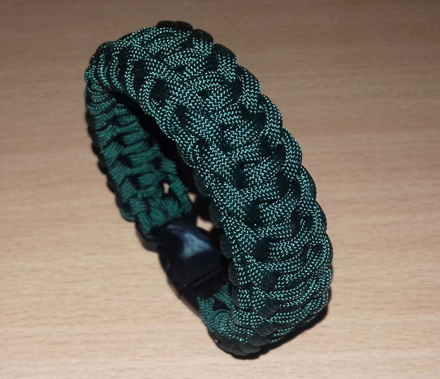 Brățară paracord verde pădurar Aquarius cu cu închizătoare trident