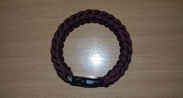 Brățară paracord maro pădurar Aquarius cu cu închizătoare trident