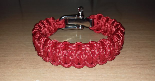 Set paracord roșu brățară și breloc